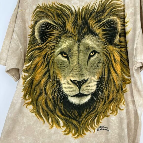Vintage 1994 Liquid Blue MGM Grand Lion Mens 2X T-Shirt All Over Graphic - Picture 4 of 13